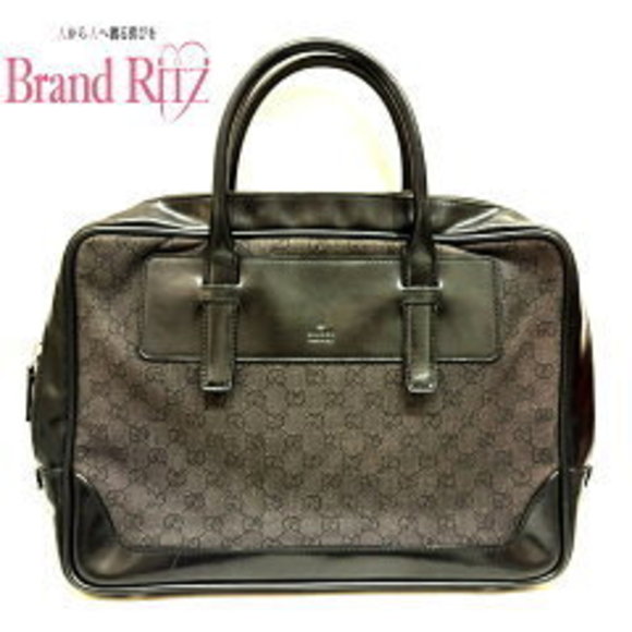 Gucci Handbag Business Bag GG Canvas Black - Picture 1 of 4